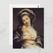Selbstportrait mit ihrer Tochter Postkarte (Vorne/Hinten)