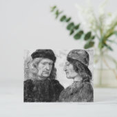 Selbstportrait mit Niccolo Franceschi Postkarte (Stehend Vorderseite)