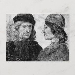 Selbstportrait mit Niccolo Franceschi Postkarte