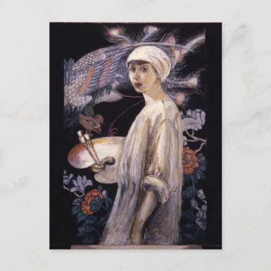 Selbstportrait mit Paradise Birds von Stettheimer Postkarte (Vorderseite)