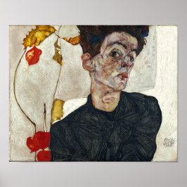 Selbstportrait mit Physalis | Egon Schiele | Poster