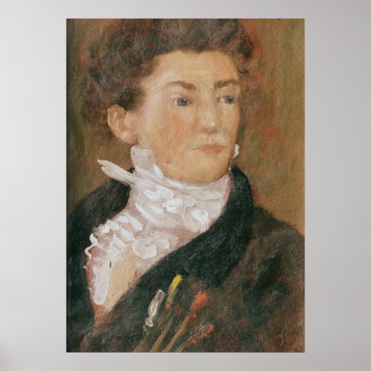Selbstportrait mit Pinsel Poster (Vorne)
