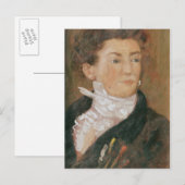 Selbstportrait mit Pinsel Postkarte (Vorne/Hinten)