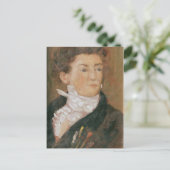 Selbstportrait mit Pinsel Postkarte (Stehend Vorderseite)