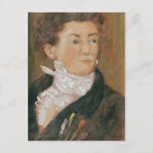 Selbstportrait mit Pinsel Postkarte