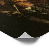 Selbstportrait mit Pipe, Van Gogh Fine Art Poster (Ecke)