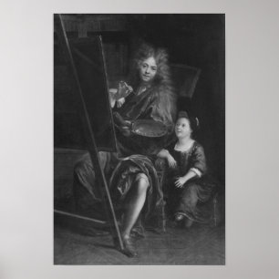 Selbstportrait mit seinem Sohn Charles Poster