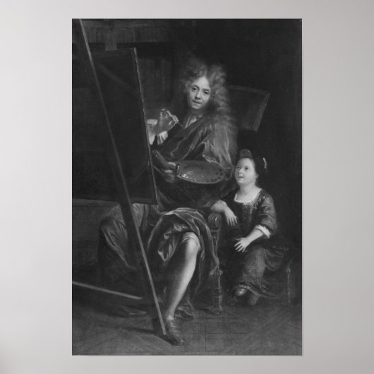Selbstportrait mit seinem Sohn Charles Poster (Vorne)