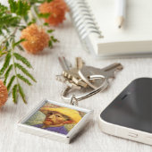 Selbstportrait mit Straw Hat Van Gogh Fine Art Schlüsselanhänger (Seite)