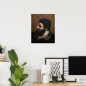 Selbstportrait mit Streifen Poster (Heimbüro)