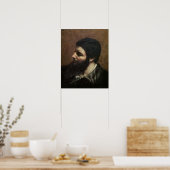 Selbstportrait mit Streifen Poster (Küche)