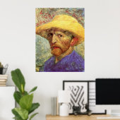 Selbstportrait mit Strohhut von Vincent van Gogh Poster (Heimbüro)