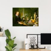 Selbstportrait mit Vanitas-Symbolen Poster (Heimbüro)