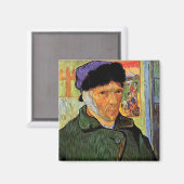 Selbstportrait mit verbanntem Ohr von van Gogh Magnet (Vorderseite/Rückseite)