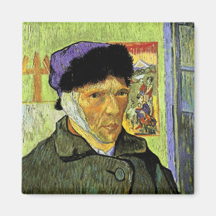 Selbstportrait mit verbündetem Ear Van Gogh Fine  Magnet