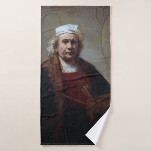 Selbstportrait mit zwei Kreisen, Rembrandt Badehandtuch (Badehandtuch)