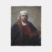 Selbstportrait mit zwei Kreisen, Rembrandt Fleecedecke (Vorderseite)