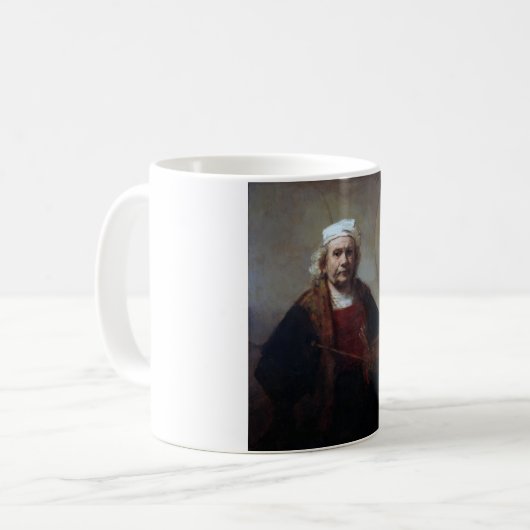 Selbstportrait mit zwei Kreisen, Rembrandt Kaffeetasse (Vorderseite Links)