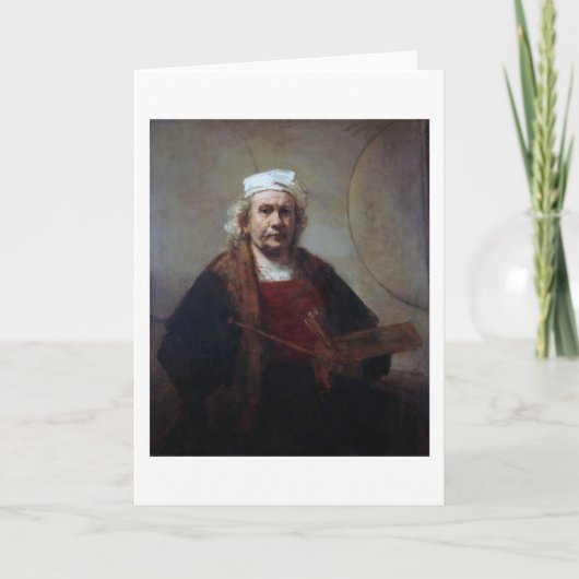 Selbstportrait mit zwei Kreisen, Rembrandt Karte (Vorderseite)