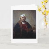 Selbstportrait mit zwei Kreisen, Rembrandt Karte (Gelbe Blume)