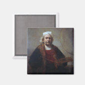 Selbstportrait mit zwei Kreisen, Rembrandt Magnet (Vorderseite/Rückseite)