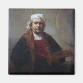 Selbstportrait mit zwei Kreisen, Rembrandt Magnet (Vorne)
