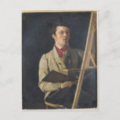 Selbstportrait, neben einem Easel, 1825 Postkarte (Vorderseite)