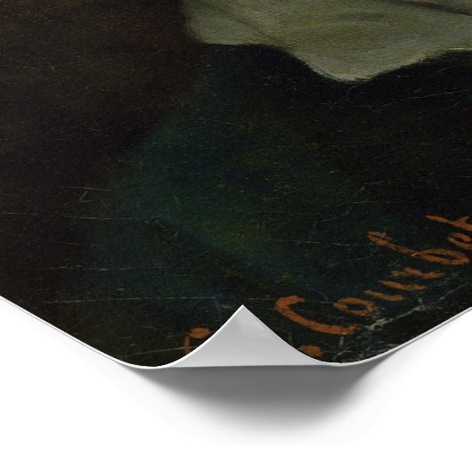 Selbstportrait oder, The Man with a Pipe, c.1846 Poster (Ecke)