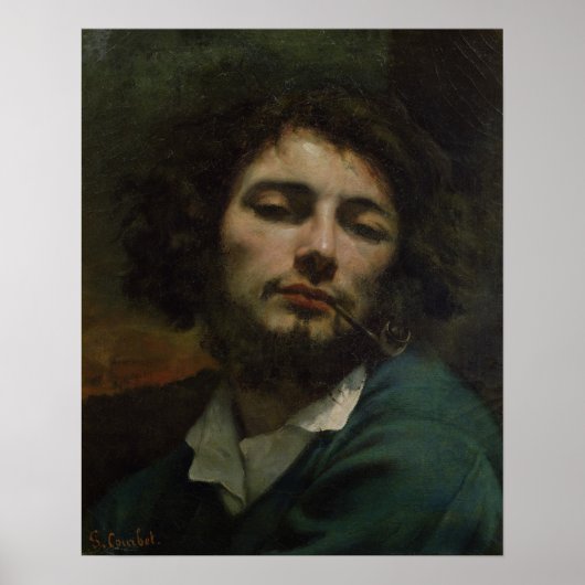 Selbstportrait oder, The Man with a Pipe, c.1846 Poster (Vorne)