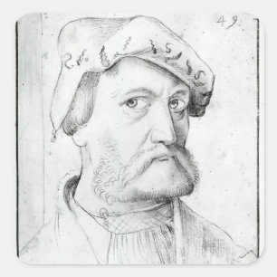 Selbstportrait Quadratischer Aufkleber