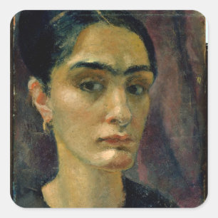 Selbstportrait Quadratischer Aufkleber