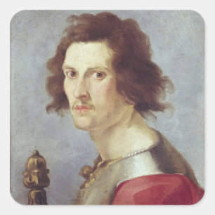 Selbstportrait Quadratischer Aufkleber