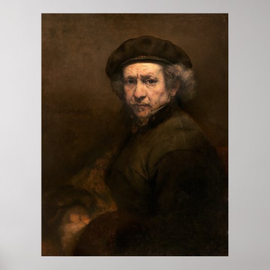 Selbstportrait - Rembrandt Fine Art Poster (Vorne)