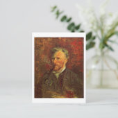 Selbstportrait, Rohr und Glas, Vincent van Gogh Postkarte (Stehend Vorderseite)