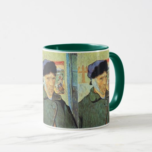 Selbstportrait, verbanntes Ohr von Vincent van Gog Tasse (VorderseiteRechts)