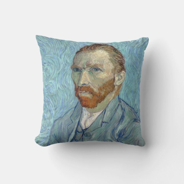 Selbstportrait, Vincent van Gogh, 1889 Kissen (Vorderseite)