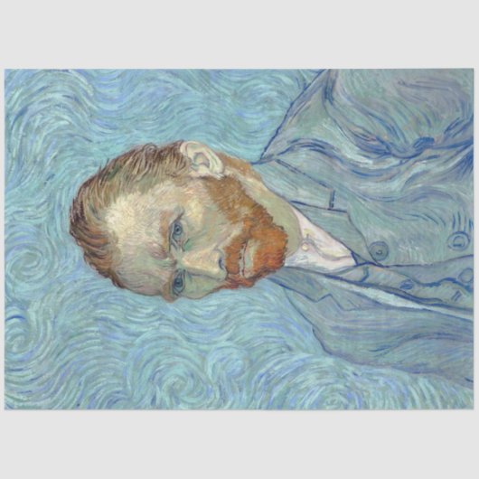 Selbstportrait, Vincent van Gogh, 1889 Seidenpapier (Vorderseite)