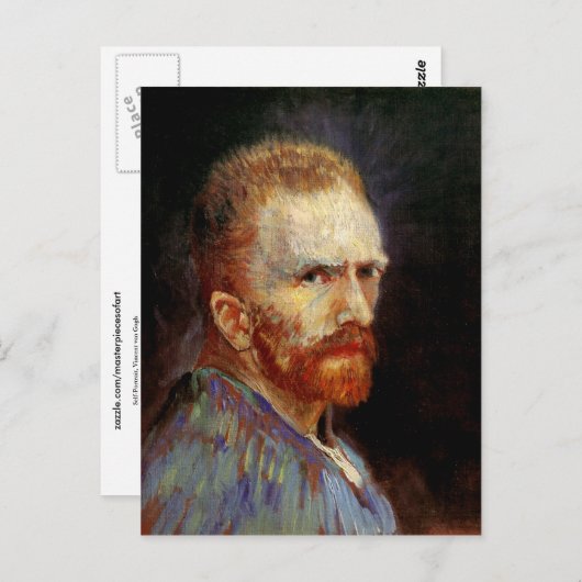 Selbstportrait, Vincent van Gogh Fine Art Postkarte (Vorne/Hinten)