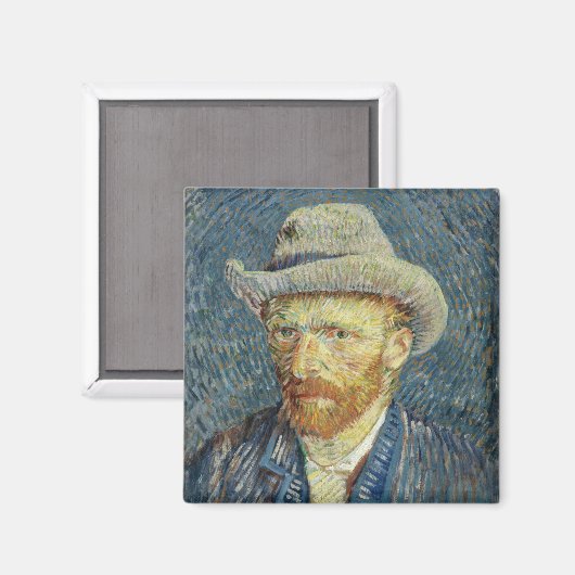 Selbstportrait | Vincent Van Gogh Magnet (Vorderseite/Rückseite)