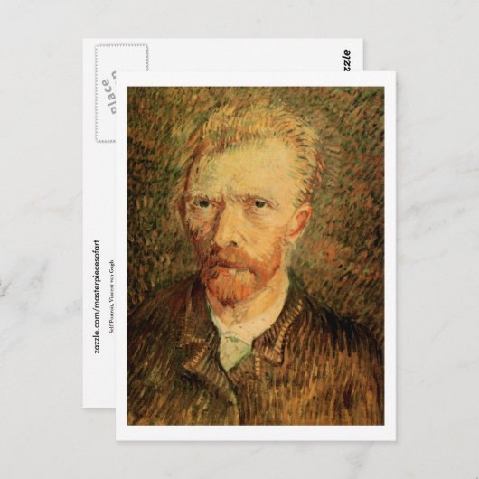 Selbstportrait, Vincent van Gogh Postkarte (Vorne/Hinten)