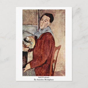 Selbstportrait. von Amedeo Modigliani Postkarte