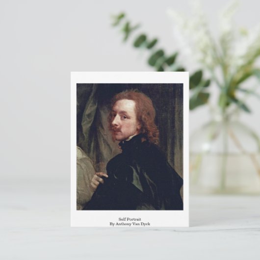 Selbstportrait von Anthony Van Dyck Postkarte (Stehend Vorderseite)
