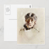 Selbstportrait von Berthe Morisot Postkarte (Vorne/Hinten)