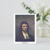 Selbstportrait. von Carel Fabritius Postkarte (Stehend Vorderseite)
