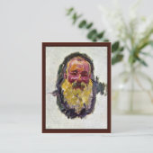 Selbstportrait von Claude Monet Postkarte (Stehend Vorderseite)