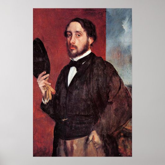 Selbstportrait von Edgar Degas, Poster (Vorne)