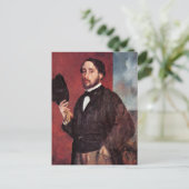 Selbstportrait von Edgar Degas, Postkarte (Stehend Vorderseite)