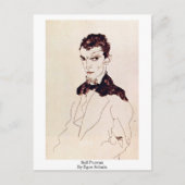 Selbstportrait von Egon Schiele Postkarte (Vorderseite)