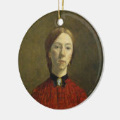 Selbstportrait (von Gwen John) Keramik Ornament (Links)