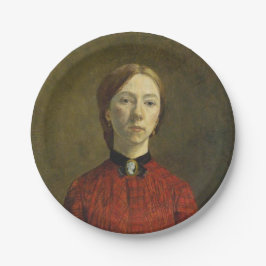 Selbstportrait (von Gwen John) Pappteller